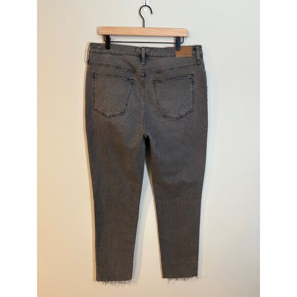 NEW Madewell Perfect Vintage Distressed Black Stretch Denim High-Rise Mom Jeans - Picture 13 of 14